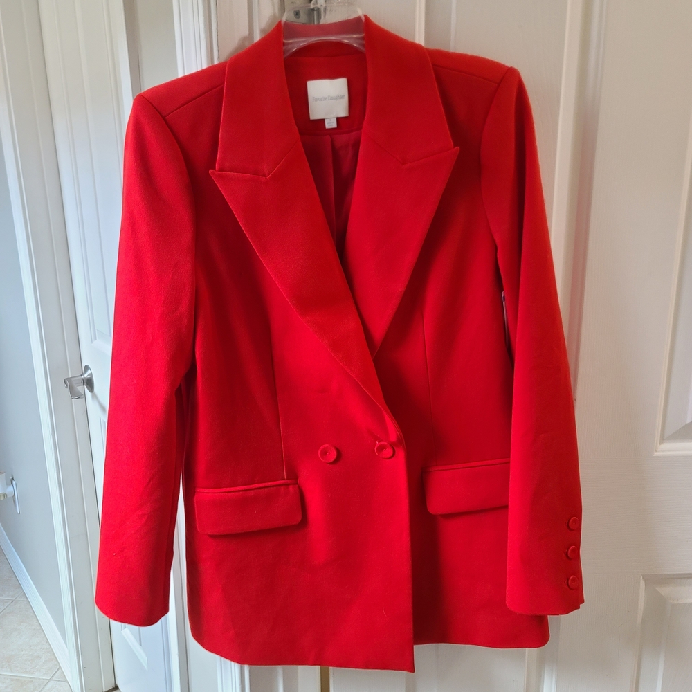 Favorite Daughter Suits you Crepe Double Breasted Blazer NEW